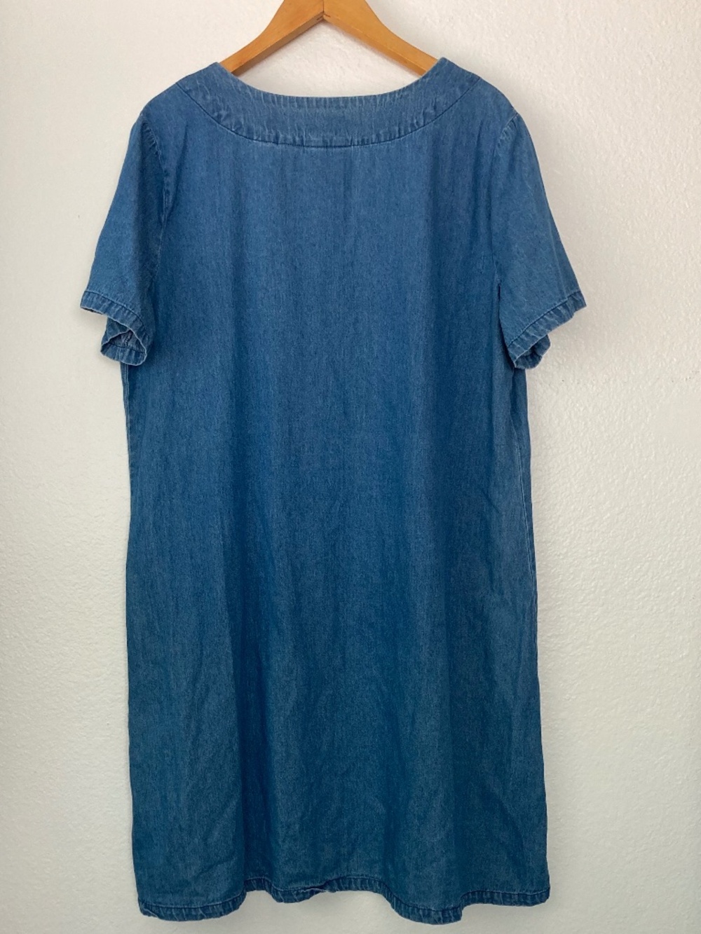 Country Store Embroidered Floral Denim 100% Cotton Jumper Dress XL Cottagecore - Picture 3 of 7